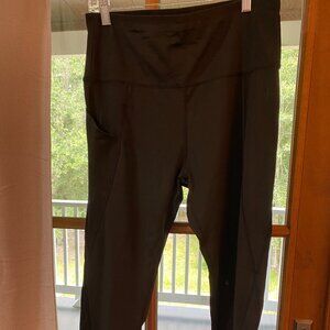 ANKLE LENGTH BLACK LEGGINS SIZE 2X STRETCH SLIM LEGS
